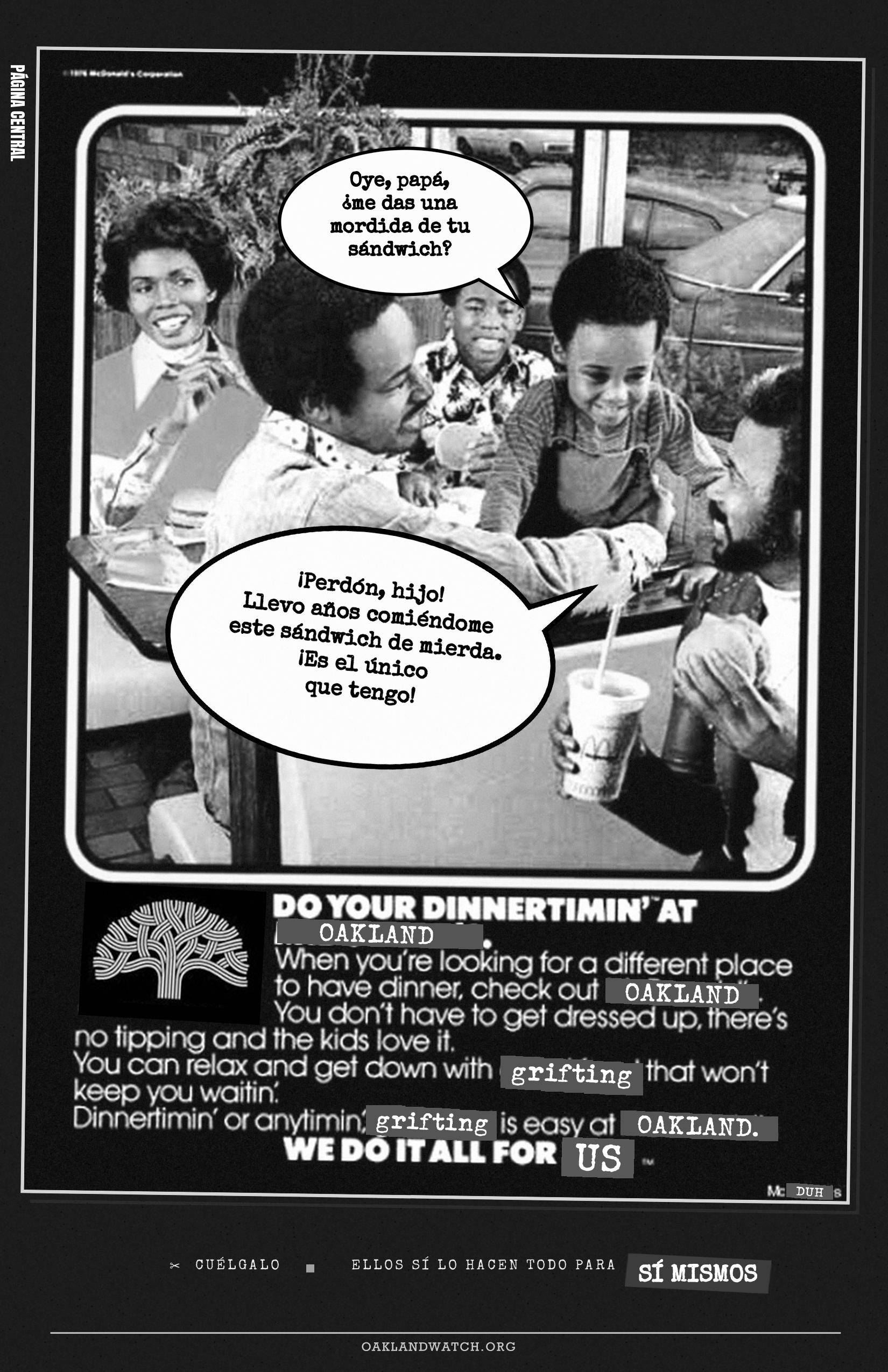Advertisement: Do your dinnertimin' at Oakland
