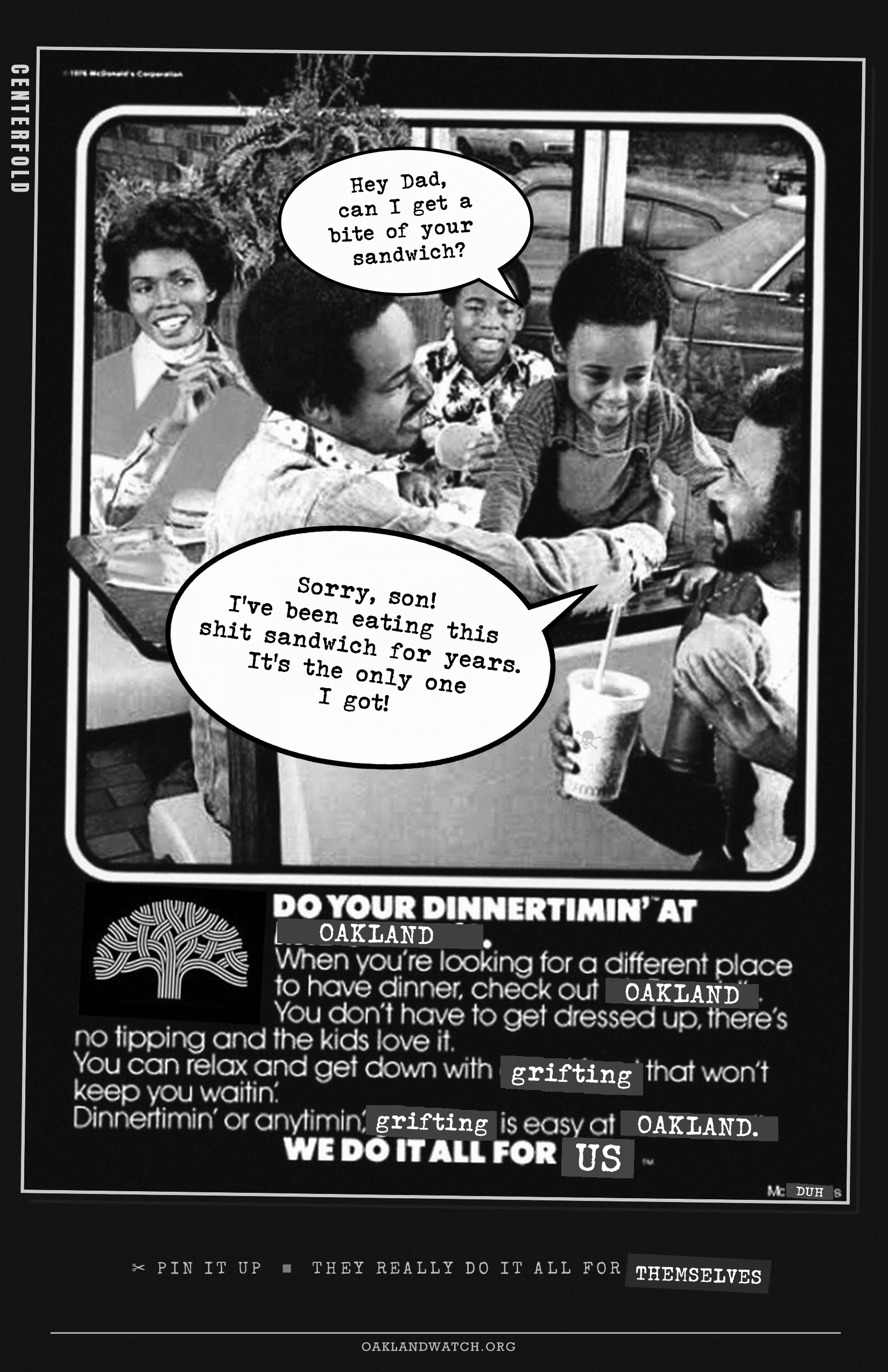 Advertisement: Do your dinnertimin' at Oakland